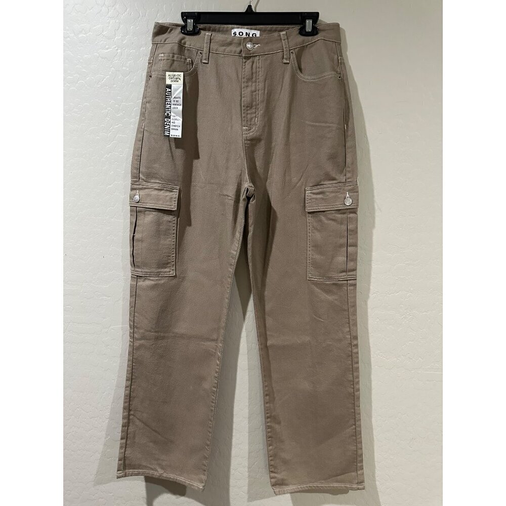 S.O.N.G Khaki Cargo Jean size 13/31 NWT